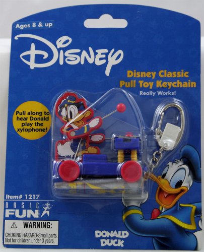 Disney Classic Pull Toy Keychain -- Donald Duck