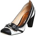 Bronx Women's Landra Woven Pump,Black/White,38 EU (US Women's 8 M)