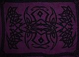 Tribal Sarong - Black Knot on Purple - Color May Vary Slightly