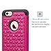 iPhone 6S Case,EC™ [Shockproof] Apple iPhone 6S Case, Heavy Duty Dual Layer Hybrid Stud Rhinestone Bling Protection Cover Case for Apple iPhone 6S / 6 (Hot Pink)