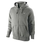NIKE Herren Kapuzenpullover SQUAD FLEECE Full Zip, dk grey heather/white, S, 410187-063