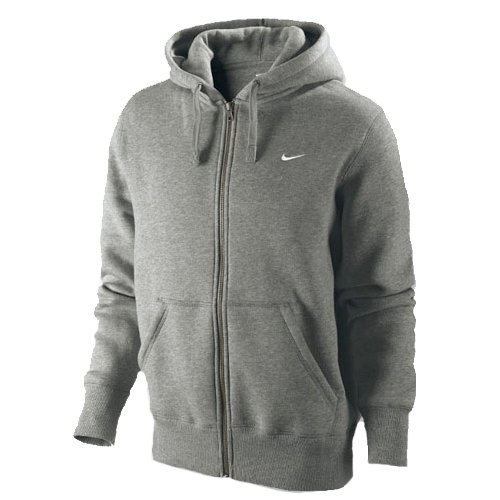 NIKE Herren Hoody Squad Fleece Fullzip, dk grey heather/white, M, 410187 Preisvergleich