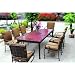 Darlee Malibu Granite Aluminum Outdoor Patio Dining Set With Cushions – 90 Inch Rectangular – Antique Bronze