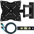 Cheetah Mounts ALAMLB LCD TV Wall Mount Bracket with Full Motion Swing Out Tilt and Swivel Articulating Arm for 23-37" Flat Screen Displays with VESA 100 or 200 Mount Patterns