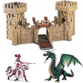 Schleich Knight's Castle with Dragon And Tounament Knight Dragon
