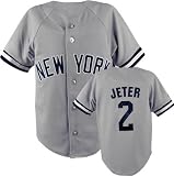 Derek Jeter New York Yankees Road Grey Youth MLB Replica Jersey