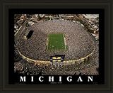 Michigan Wolverines Framed The Big House Michigan Wolverines Aerial Print NCAA College Athletics