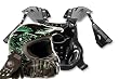 Helmet Gloves Goggles and Chest Protector Motocross Gear Set Green 238 (Large)