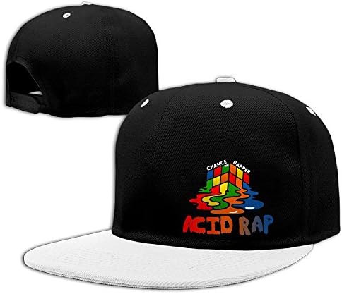 Custom Unisex Chance The Rapper Acid Rap Flat Brim Baseball Hats Caps White