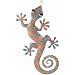 Wall Art 3D Metal Decor Gecko Diamond Orange (10Wx20) - Regal Art #R161