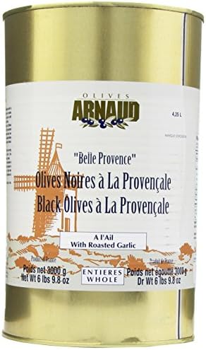 Arnaud Black Olives with Garlic, 6 lbs 9.8 oz
