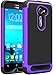 ZenFone 2E Case, LK [Drop Protection] [Shock-Absorption] Hybrid Dual Layer Armor Defender Protective Case Cover for ASUS ZenFone 2E (Purple)