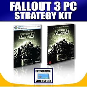 Fallout 3 for PC with Official Prima Game Strategy Guide + FREE Complimentary Super Deal Micro Fiber Cleaning Cloth