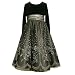 Bonnie Jean Girls 7-16 SILVER BLACK VELVET CAVIAR BEADED OVERLAY Special Occasion Wed...