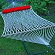 Double Cotton Rope Hammock with Pillow