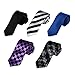 DAN30.01 Multiple Slim Ties Microfiber - 5 Skinny Ties Set By Dan Smith