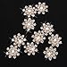 Beautiful Bead 10 pcs Faux Pearl Rhinestone Flatback Buttons Embellishments