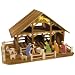 Eichhorn 100004325 - Holz-Weihnachskrippe, inklusive Figuren und Tiere, 48x35 cm