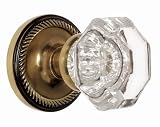 Nostalgic Warehouse BN10-ROPWAL-AB Rope Rosette with Waldorf Knob Passage, Antique Brass
