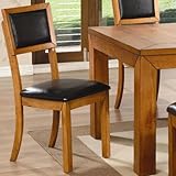Set of 2 Side Chairs with Upholstered Seat