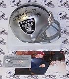Howie Long Autographed/Hand Signed Oakland Raiders Mini Helmet with HOF 00 Inscription
