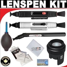 Lenspen SensorKlear Loupe + Lenspen SensorKlear II with Articulated Tip + LENSPEN Lens pen Lens Cleaner + LENSPEN DigiKlear LCD Screen Cleaner + Deluxe DB ROTH Cleaning Package For The Nikon Coolpix P90, P80, P5000, P5100, P6000, 7900, 5900, 4200, 5200, 3700, S10, P3, P4 Digital Cameras