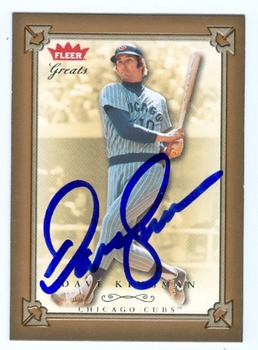 Dave Kingman Autographed/Hand Signed MLB Baseball card (Chicago Cubs) 2004 Fleer Greats #85