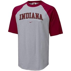 Nike Indiana Hoosiers Ash Youth Raglan T-shirt