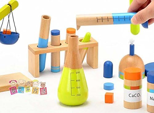 AixEr Lovly Pretend Play Wood Primary Science Lab Set for Baby Fun