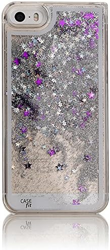 iPhone6 Aqua Sparkling Star Case, Apple iPhone 6 Hard Cover - Retail Packaging (Silver Star)