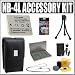 Accessory Kit for Canon PowerShot Digital Cameras + NB-4L Replacement Lithium-Ion Battery + PSC55 + Accessories