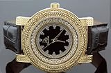 Techno Master Mens Jumbo Size Yellow Gold plated Diamond Watch