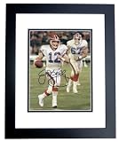 Jim Kelly Autographed Buffalo Bills 8x10 Photo BLACK CUSTOM FRAME