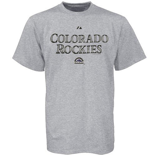 Buy Majestic Colorado Rockies Ash Series Sweep Short Sleeve T-Shirt by Majestic