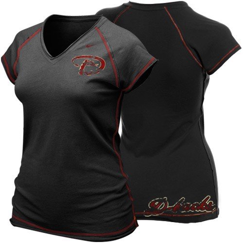 Nike Arizona Diamondbacks Ladies Black Bases Loaded T-shirt