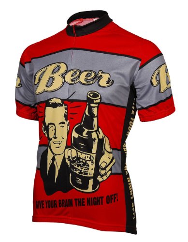 Beer! Give Your Brain the Night Off Mens Cycling Jersey