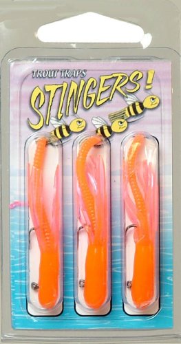 Hooked on Tackle Trout Trap Stinger (3-Pack), Orange Fire Tail