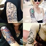 Dalin 4 Sheets Temporary Tattoo, Buddha, Dragon
