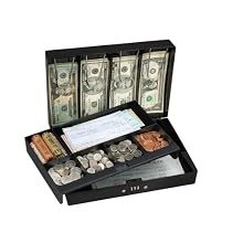 Master Lock 7147D Combination Locking Cash Box With 6 Compartment Tray