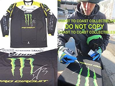 Eli Tomac, Supercross, Motocross, Freestyle Motocross, Signed, Autographed, Thor Monster Jersey, a COA with the Exact Proof Photo of Eli Signing Will Be Included
