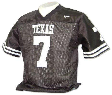 Texas Longhorns Youth 7 Replica Football Jersey Black