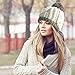 Bodvera Chunky Soft Stretch Cable Knit Slouchy Beanie Skully Crocheted Cap Hat