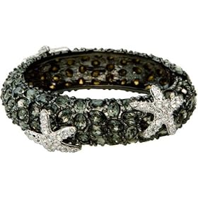 Kenneth Jay Lane Smoky Gemstone Bracelet with Swarovski Crystal Starfish