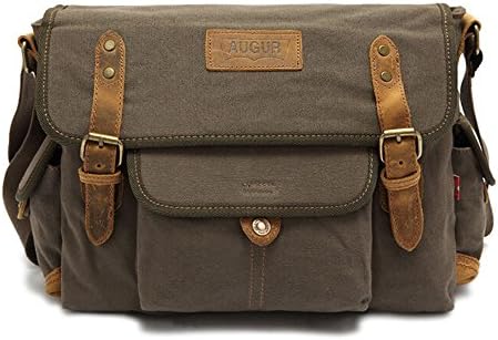 Bronze Times Retro Unique Canvas Business Messenger/Shoulder Bag(Armygreen)
