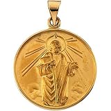 18K Yellow Gold St. Jude Medal - 24.50mm