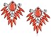 Amazon Collection Sprayed Tapered Diamond Stones with Crystals Posted Earrings