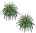 TWO 42" Artificial River Fern Hanging Bushes, with No Pot,