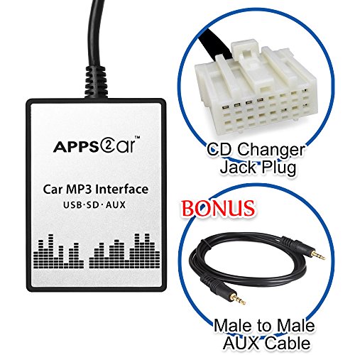 Best Price For Apps2Car USB SD AUX Input MP3 Audio Adapter Digital CD