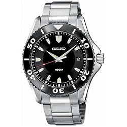Seiko Men's SGEB75 Silver Tone Watch