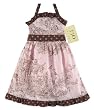 JoJo Designs Baby Pink and Brown Toile Party Dress, 12 to 18 Months